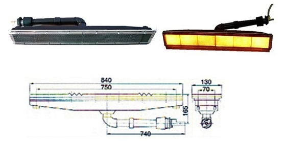 La NG di GPL spolverizza il riscaldamento infrarosso radiante ricoprente di Oven Gas Burner Heater IR