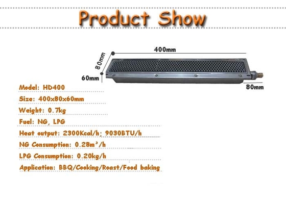 Girarrosto BBQ Grill Bruciatore a gas GPL Infrarossi Risparmio di gas del 20%.