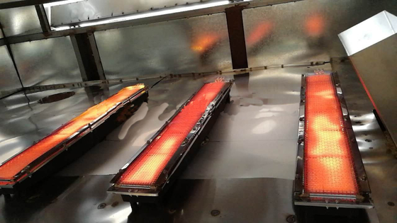 Pannello riscaldante Verniciatura a polvere Forno Bruciatore a gas GPL NG Forno a propano Tunnel Tunnel