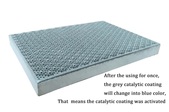 Sostituzione delle piastrelle del riscaldatore ceramico a nido d'ape del bruciatore a gas con rivestimento catalitico